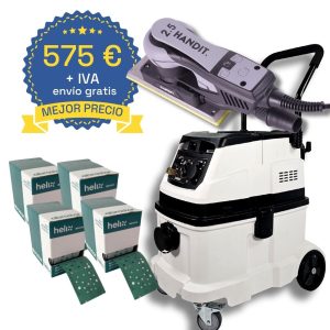 Conjunto aspiradora 40 L. lijadora rectangular HANDIT 70 x 197