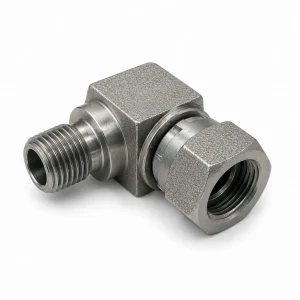 Adaptador hidráulico en codo de acero tuerca loca alta presión (3)
