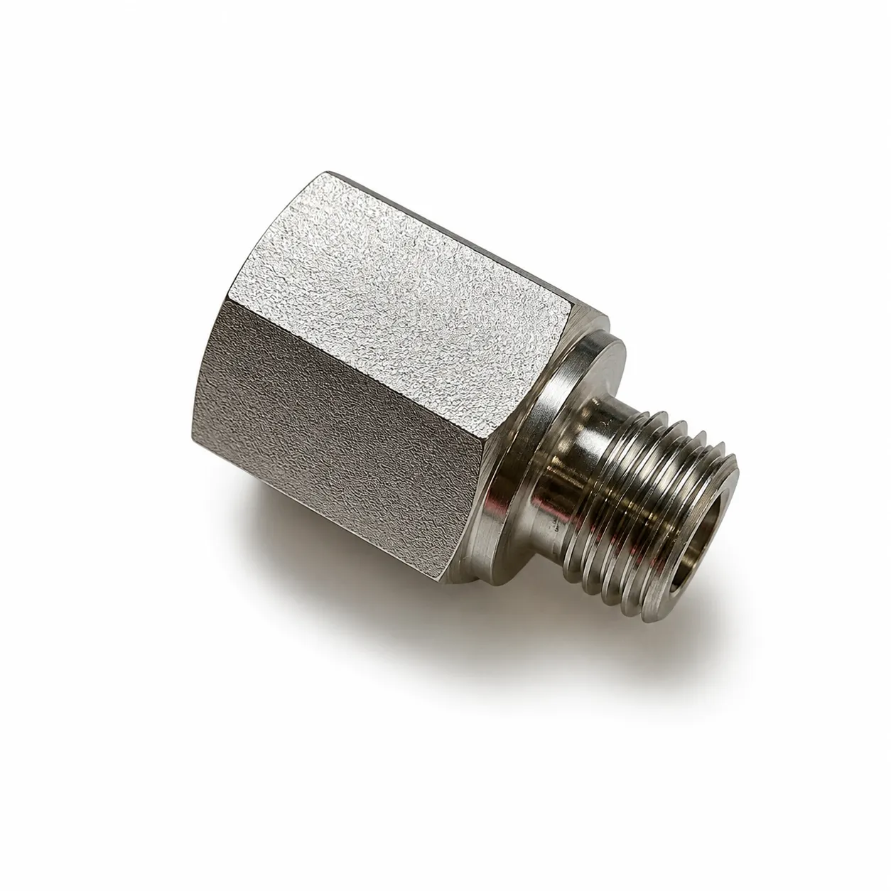 Adaptador hidráulico recto de acero inoxidable - Imagen 2